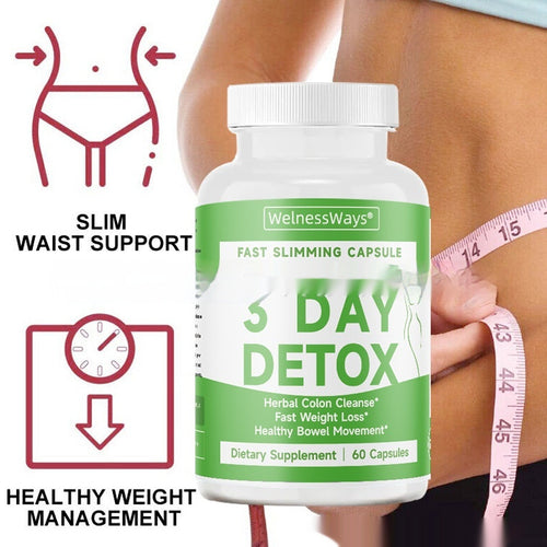 3-day Fast Slimming Detox Herbal Colon Cleanse Capsules